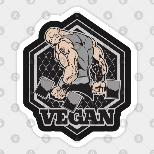 Vegan Bodybuilder Weightlifter Sticker by RadStar